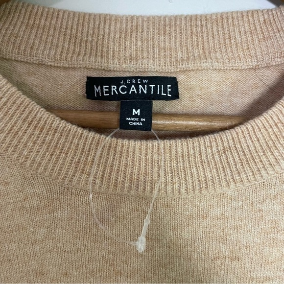 [J. Crew] Women's Tan Crewneck Ruffle Wool Blend Pullover Sweater - Picture 8 of 10